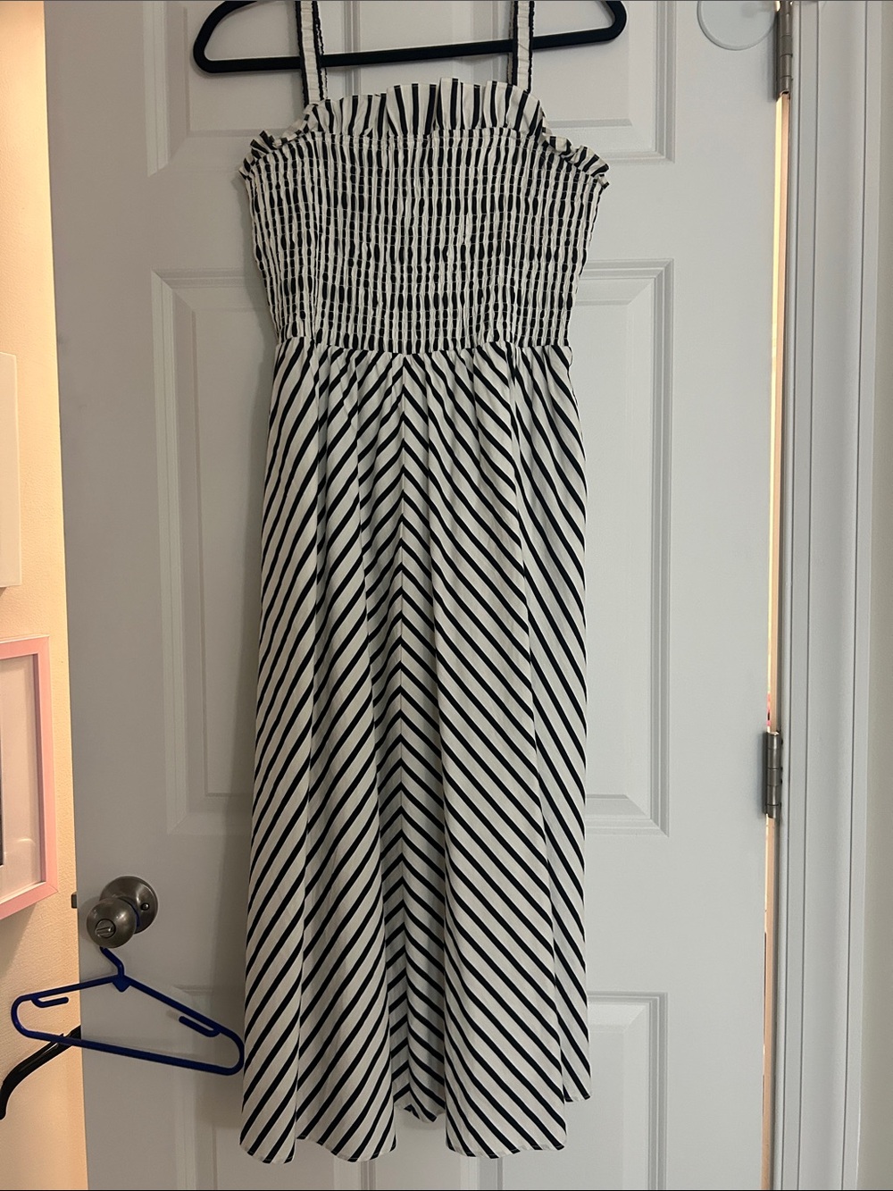 English factory striped maxi dress